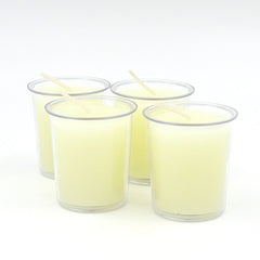 100% Pure Beeswax 15-hour Votives IVORY Candles in Cup, Organic, Hand Made - BCandle