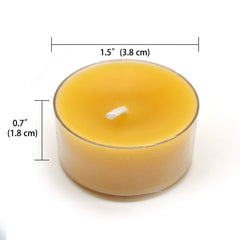 100% Pure Raw Beeswax Tea Lights Candles and Tea Light holder - BCandle