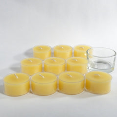 100% Pure Raw Beeswax Tea Lights Candles and Tea Light holder - BCandle