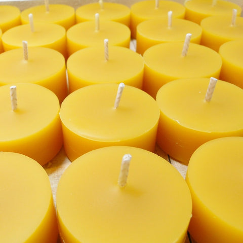 100% Pure Raw Beeswax Tea Lights Candles Organic Hand Made - BCandle