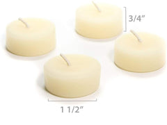 100% Pure Raw Beeswax Tea Lights Candles Organic Hand Made, IVORY - BCandle