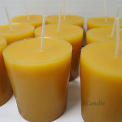100% Pure Beeswax 15-hour Votives Candles REFILLS (no cup), Organic Hand Made