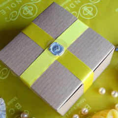 Candle Flower 100% Pure Beeswax - 3" x 3" with Square Coaster - BCandle