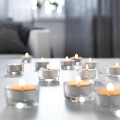 Clear Glass Tealight Candle Holder - BCandle