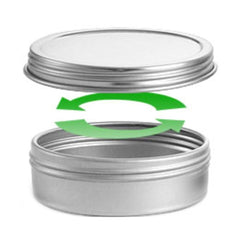 Flat Tin Container with Screwtop Cover, 1/2 oz - BCandle