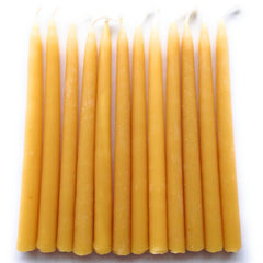 Hand-dipped Beeswax Birthday Party Candles / Natural (set of 12) - BCandle