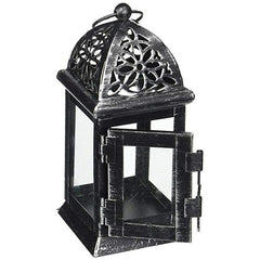 Lantern - Metal - Black - 6 inch Tall - BCandle