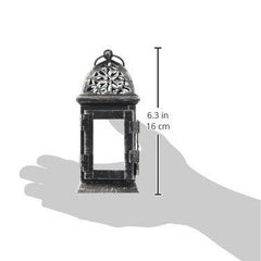 Lantern - Metal - Black - 6 inch Tall - BCandle