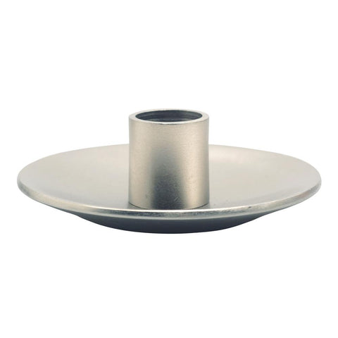 Metal Taper Holder - Simplicity - Pewter, 4 inch - BCandle