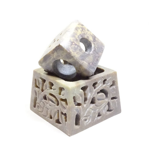 Multi Size Candle and Incense Holder, Hand Crafted, Natural Stone - BCandle