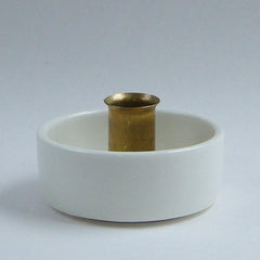 Porcelain and Brass Candlestick Holder - BCandle