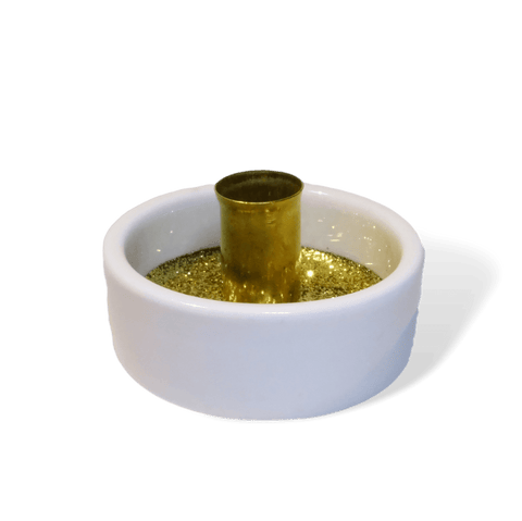 Porcelain and Brass Candlestick Holder - BCandle