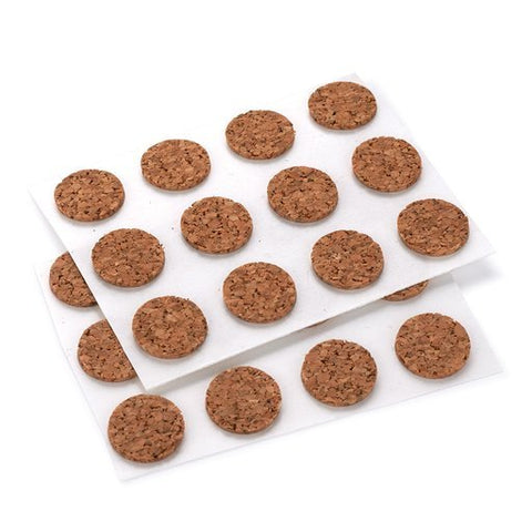 Self-Adhesive Cork Dots, Natural, 1" Dia, - BCandle