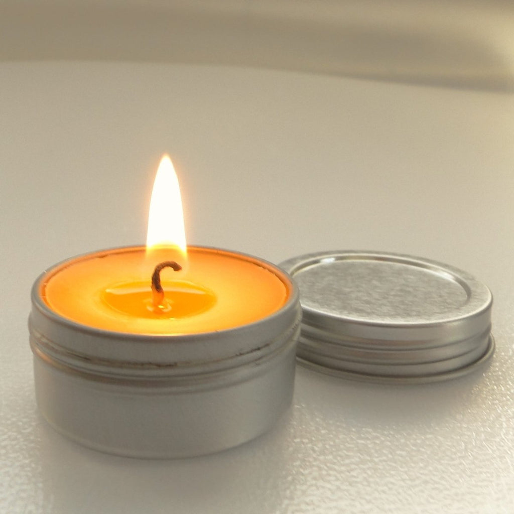 Uventet affald I fare Set 100% Beeswax Tea Light in Flat Tin Container with Screwtop Cover, –  BCandle