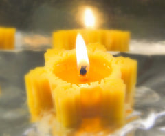 Snowflake Candle - Beeswax Candles - Decorative Beeswax Candle - 2 3/4" x 7/8" - BCandle