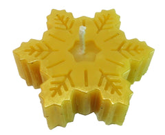 Snowflake Candle - Beeswax Candles - Decorative Beeswax Candle - 2 3/4" x 7/8" - BCandle