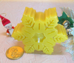 Snowflake Candle - Beeswax Candles - Decorative Beeswax Candle - 2 3/4" x 7/8" - BCandle