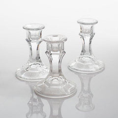 Taper Candlestick Holder, Glass Clear for Taper Candles - BCandle