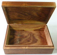 Wooden Box 8"x11"x3.6", Hand Carved Flowers & Vines Design - BCandle
