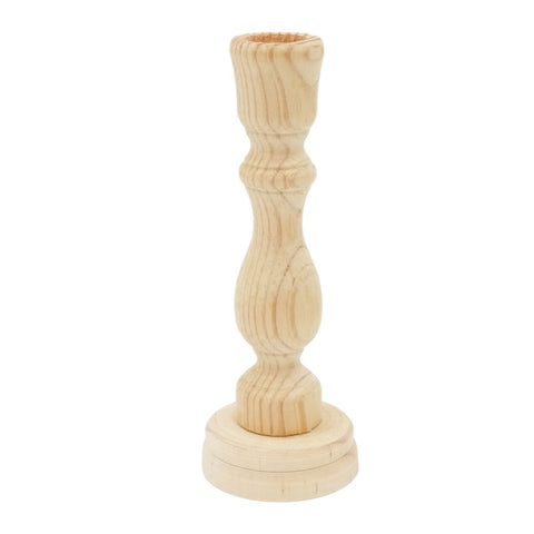 Wooden Candlestick, 7 Inch Tall - BCandle