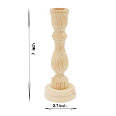 Wooden Candlestick, 7 Inch Tall - BCandle